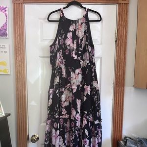 Navy Eliza j tiered maxi